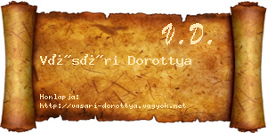Vásári Dorottya névjegykártya
